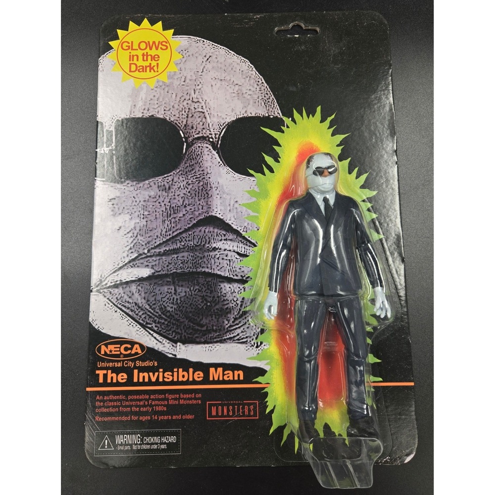 NECA Universal Monsters The Invisible Man Glow in the Dark Action Figure Retro